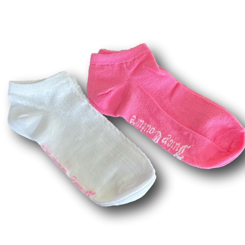 Juicy Couture 2 pair socks - pink and white